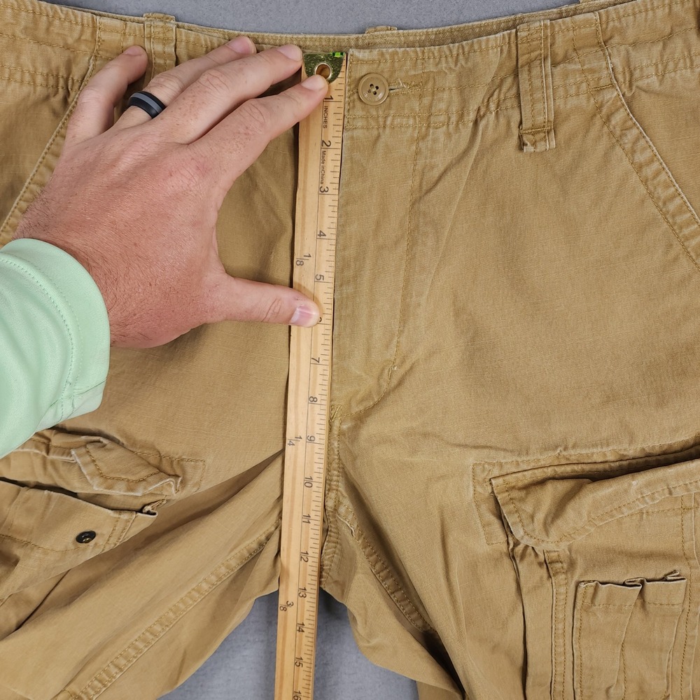 Eddie Bauer Cargo Pants Mens 36x30 Tan Khaki Cotton Workwear Gorpcore Outdoor - Picture 9 of 15